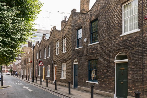 Roupell Street is in a conservation area of modest, brick terrace houses  in London that was first developed by John Palmer Roupell in the 1820s.