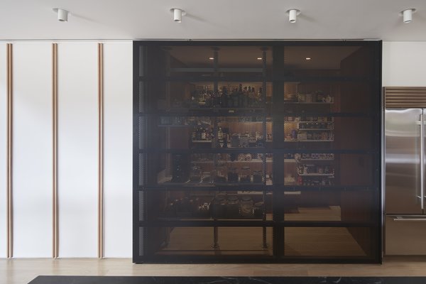 Best Modern Storage Cabinet Type Design Photos And Ideas Dwell The New Kitchen Features A Super Pantry Concealed Behind Sleek Black Screen