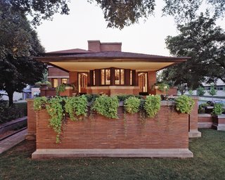 Frederick C. Robie House, west elevation.