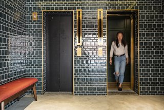 The ground floor lift lobby.