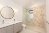 The children's bathroom with Azulej tiles from Mutina and a custom vanity, with Corian top and undermount sinks. Photo 13 of Manor Road house modern home