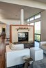 Modern home with Living Room. Fireplace Photo 11 of Portola Valley Modern Home