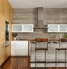The Kitchen was designed with painted and natural wood finished cabinets. Photo 11 of Vance Lane Residence modern home