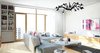 Previously existing walls were brought down, in order to create an open space, unifying a kitchen, a dining room and a living room. Merging aesthetic continues on to the bedroom, where two sinks and the wardrobe become the part of the room, as opposed to traditional approach of keeping them locked away from eye.
The apartment overlooks the city and the mountains, and for the outer visual richness to be fully embraced, the windows were enlarged to the wall scale.
Photo 5 of Double N Residence modern home