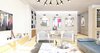 Previously existing walls were brought down, in order to create an open space, unifying a kitchen, a dining room and a living room. Merging aesthetic continues on to the bedroom, where two sinks and the wardrobe become the part of the room, as opposed to traditional approach of keeping them locked away from eye.
The apartment overlooks the city and the mountains, and for the outer visual richness to be fully embraced, the windows were enlarged to the wall scale.
Photo 9 of Double N Residence modern home
