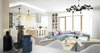 Previously existing walls were brought down, in order to create an open space, unifying a kitchen, a dining room and a living room. Merging aesthetic continues on to the bedroom, where two sinks and the wardrobe become the part of the room, as opposed to traditional approach of keeping them locked away from eye.
The apartment overlooks the city and the mountains, and for the outer visual richness to be fully embraced, the windows were enlarged to the wall scale.
Photo 4 of Double N Residence modern home