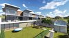 The hillside house for a large family is gracefully flattened out on the landscape. The facade is simultaneously minimalistic and massive, marking the building's modest and strong presence in nature. The multilayered open space in the backside of the house brings an inevitable sense of unexpectedness. The terraces in the garden with lounge areas and The playground carry a cosy vibe.
The pool breaks up the front area into the basketball court and the space for relaxation.
To enhance the idea of the residents being guests to the nature and are also part of it, the entire house is blessed with a mountain view.
Photo 3 of Shifter modern home