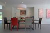 Modern home with Sliding Window Type, Metal, Console Tables, Cable Railing, Wood Railing, Wood Tread, Pendant Lighting, Accent Lighting, Picture Window Type, Recessed Lighting, Ceiling Lighting, Table, Chair, and Living Room. Dining Photo 8 of Alpine Street