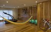 New home gym in basement dig-out addition Photo 3 of California Contemporary Home modern home