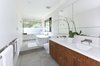 New master bathroom vanity with integral Corian sinks/countertop Photo of Contemporary Master Bathroom Remodel modern home