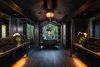 Master bathroom with a separate tub, shower and sauna. Photo 3 of Malibu Lake House modern home