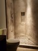 Modern home with Bath Room, Wood Counter, Concrete Floor, Open Shower, Recessed Lighting, Concrete Wall, and Two Piece Toilet. Guest Shower Photo 10 of Santa Fe East Side Home