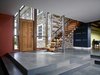 Modern home with Exterior, Wood, Swing Door Type, Picture Window Type, Wood Railing, Wood Tread, and Staircase. Reclaimed wood treads are used in a minimally detailed open stair connecting living spaces to a new hall and bedrooms above. Photo 7 of Modern Farmhouse Addition