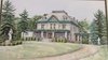 Painting of the 1909 TS Lackey House Photo of T.S. Lackey House - The future Dragonfly Bed & Breakfast modern home
