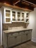 Modern home with Kitchen, Granite Counter, Wood Cabinet, Ceramic Tile Floor, Ceiling Lighting, Stone Tile Backsplashe, and Track Lighting. Added a new cabinet Photo 6 of Barn House
