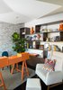 Modern home with Office, Study, Bookcase, Desk, Chair, Shelves, and Dark Hardwood Floor. Office Photo 12 of Donner Residence