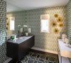 Modern home with Bath Room, Engineered Quartz Counter, Dark Hardwood Floor, Undermount Sink, and Ceiling Lighting. Powder Room Photo 13 of Donner Residence