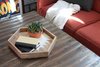 Modern home with Living Room, Coffee Tables, Sofa, and Concrete Floor. Coffee Table Photo of Blacksmith Shop
