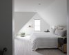 Modern home with Bedroom, Night Stands, Bed, Ceiling Lighting, and Light Hardwood Floor. Master Bedroom. Custom night stand by Platform Workshop. Photo 10 of Thole Residence
