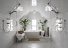 Modern home with Bath Room, Porcelain Tile Floor, Freestanding Tub, Open Shower, Ceramic Tile Wall, and Ceiling Lighting. Master Suite wetroom. Photo 12 of Thole Residence