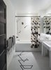 Modern home with Bath Room, Ceramic Tile Floor, Pedestal Sink, Alcove Tub, Ceiling Lighting, and Ceramic Tile Wall. Kids Bathroom with custom mosaic tile. Photo 8 of Thole Residence