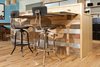 Modern home with Kitchen, Engineered Quartz Counter, Wood Cabinet, and Medium Hardwood Floor. Bar area includes a custom hardwood white oak wrap by AvenueTwo:Design and custom artwork panel by Tandi Venter. Photo 4 of Pletcher Kitchen