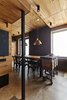 Modern home with Dining Room, Table, Chair, Ceiling Lighting, Pendant Lighting, Ceramic Tile Floor, and Shelves. Dining room Photo 15 of 57 Drawers