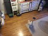 Modern home with Bedroom, Dresser, Pendant Lighting, and Medium Hardwood Floor. View from bookshelf Photo of The Place Under the Stairs