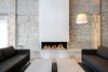 Modern home with Living Room and Gas Burning Fireplace. Trisore 140 by Element4; distributed by North American Retailer, European Home. Photo 5 of Mithun Agency