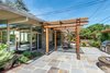 Modern home with Outdoor, Wood Patio, Porch, Deck, Back Yard, Stone Patio, Porch, Deck, Landscape Lighting, Flowers, Hardscapes, and Hot Tub Pools, Tubs, Shower. An outdoor dream - serene and functional for entertaining guests, or just relaxing Photo 7 of Sunnyvale Eichler Remodel