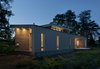 view from the west at dusk Photo of Ridge House modern home