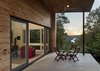 view from the porch to the Potomac River at dusk Photo 5 of Ridge House modern home