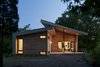 view from the northeast at dusk Photo 12 of Ridge House modern home