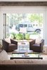 Modern home with Light Hardwood Floor, Accent Lighting, End Tables, Chair, Coffee Tables, Ottomans, Front Yard, and Living Room. indoor/outdoor living area Photo of Mountainside Town Home