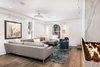 Modern home with Living Room, Medium Hardwood Floor, Track Lighting, Gas Burning Fireplace, Sofa, Sectional, and Corner Fireplace. Living Area Photo 16 of Historic Hallam