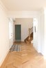 Modern home with Staircase, Wood Tread, and Wood Railing. Custom milled flooring & newel post. Photo 6 of Brentwood
