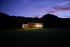 Modern home with Exterior, House Building Type, Wood Siding Material, Concrete Siding Material, and Flat RoofLine. Sunset Photo 9 of Caney Fork Cabin