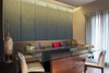 An amalgamationof texturesand patterns allowing hand woven textilesto manipulate spaces Photo 5 of Crafting Dynamic Living Spaces modern home