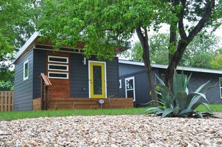 This 14-by-16-foot modern dwelling is perfect for the Austin family who uses it as a guesthouse for visitors. It's also become a good investment, as they turn it into a short-term rental during Austin's busy spring and fall tourist seasons.