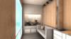 Among the configurations available for the "obsession space" in The Sturgis is a motorcycle garage with a gallery window wall into the space. LED uplights treat the bike as a museum piece. Photo 6 of The Sturgis modern home