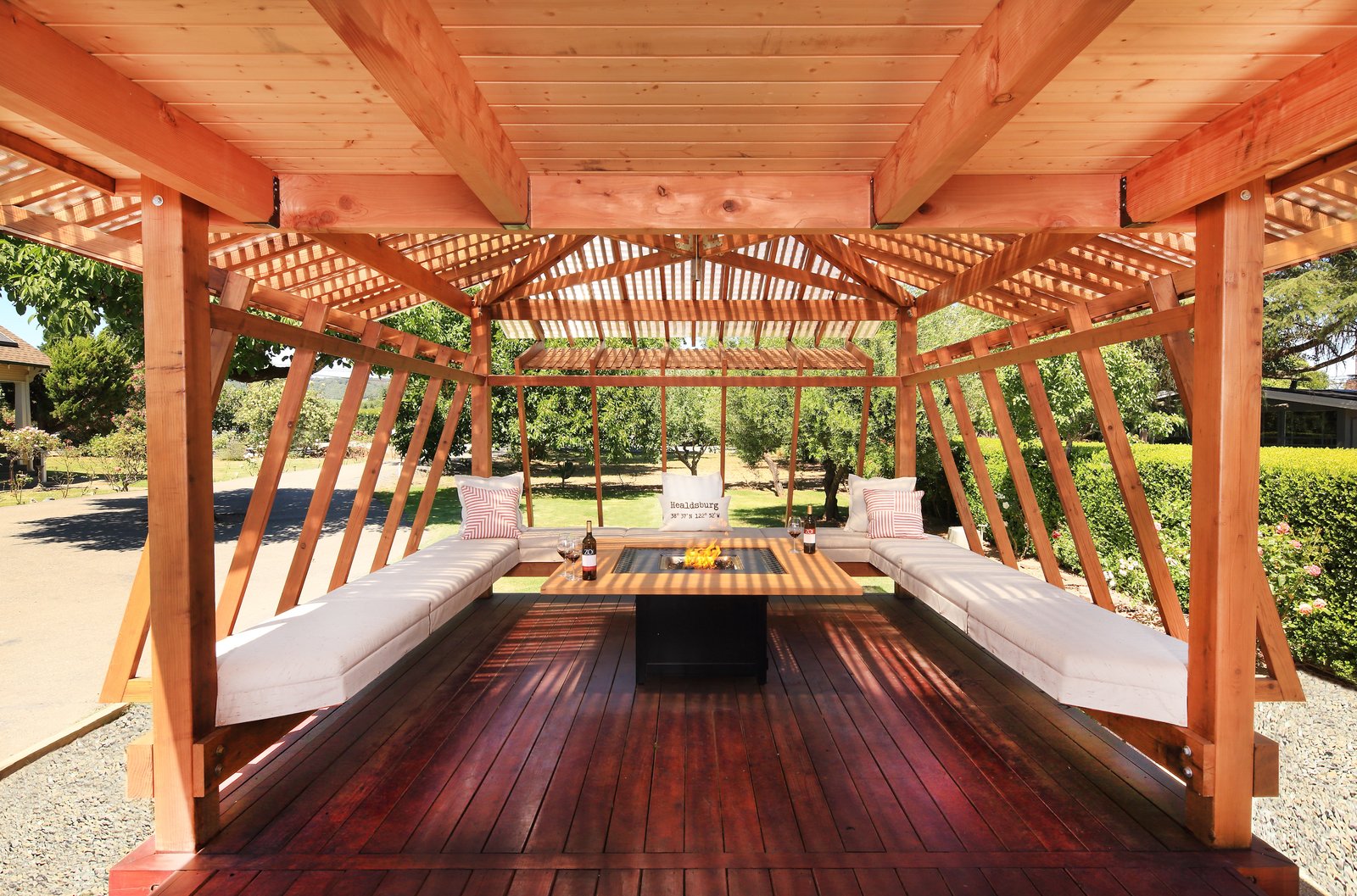 Photo 4 of 9 in Redwood Pagoda-Inspired Pergola by Humboldt Sawmill ...
