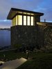 Modern home with Outdoor, Side Yard, Walkways, Shrubs, and Grass. The tower at dusk. Photo 6 of The Lighthouse