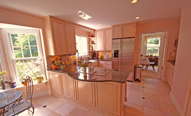 Wheelchair accessible open-layout kitchen