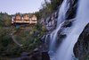 What's prettier? Waterfall, or the house? Photo 3 of Contemporary Timber Frame Home Overlooking Twin Waterfalls modern home