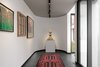 Modern home with Hallway. Art display hallway Photo 5 of House in the Woods