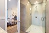Modern home with Bath Room, Granite Counter, Porcelain Tile Floor, Undermount Sink, Enclosed Shower, Ceiling Lighting, Porcelain Tile Wall, and One Piece Toilet. Downstairs bathroom and shower Photo 19 of The Abernathy