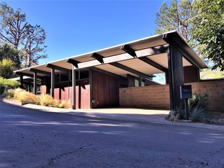 A look at the Richard and Helen Arens House, located on a quiet, tree-lined street in Brentwood.