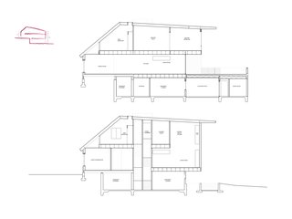 Mullet House plans in sections