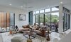 Modern home with Living Room, Storage, Sectional, End Tables, Coffee Tables, Rug Floor, Sofa, Shelves, Light Hardwood Floor, Recessed Lighting, and Chair. Add/Subtract House by Matt Fajkus Architecture | Photo by Charles Davis Smith Photo 5 of Add/Subtract House