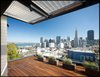 The point of the TransAmerica building is one end of a long axis that orients the top floor plan. Photo 9 of Telegraph Hill Bachelor Pad modern home